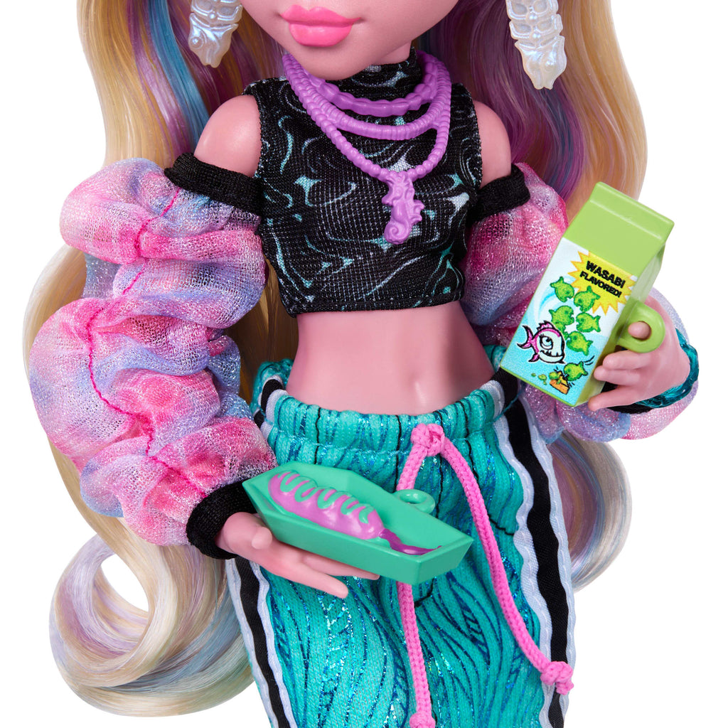 Monster High Lagoona Blue Fashion Doll in Maxi Skirt With Pet Neptuna And 7 Accessories