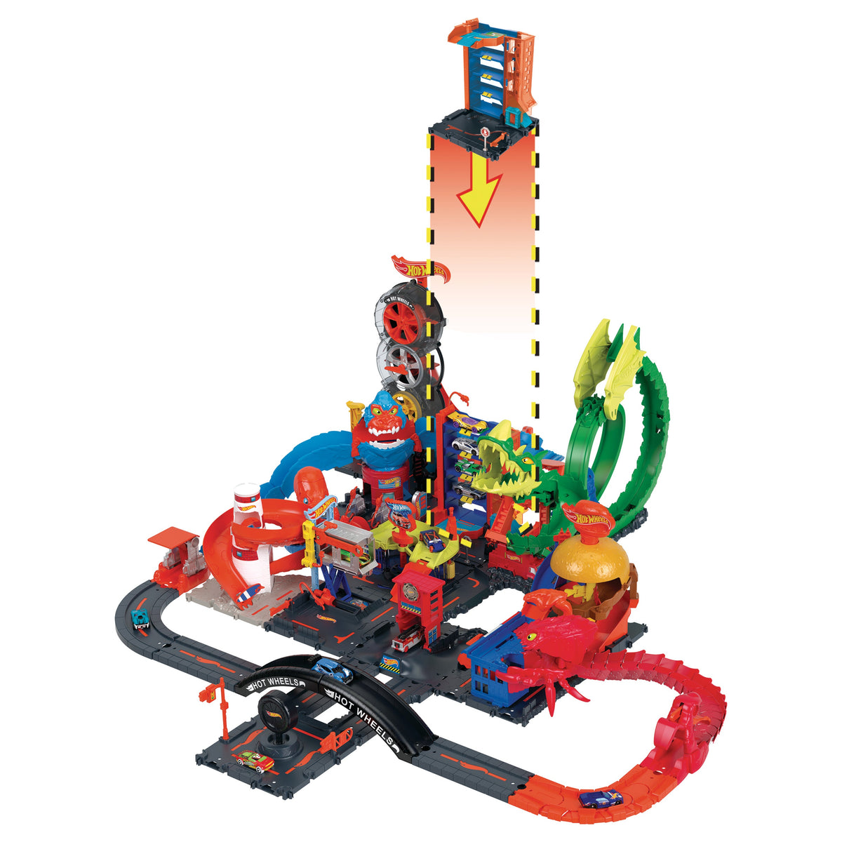 Hot Wheels City Pista de Brinquedo Pistas surpresa Downtown