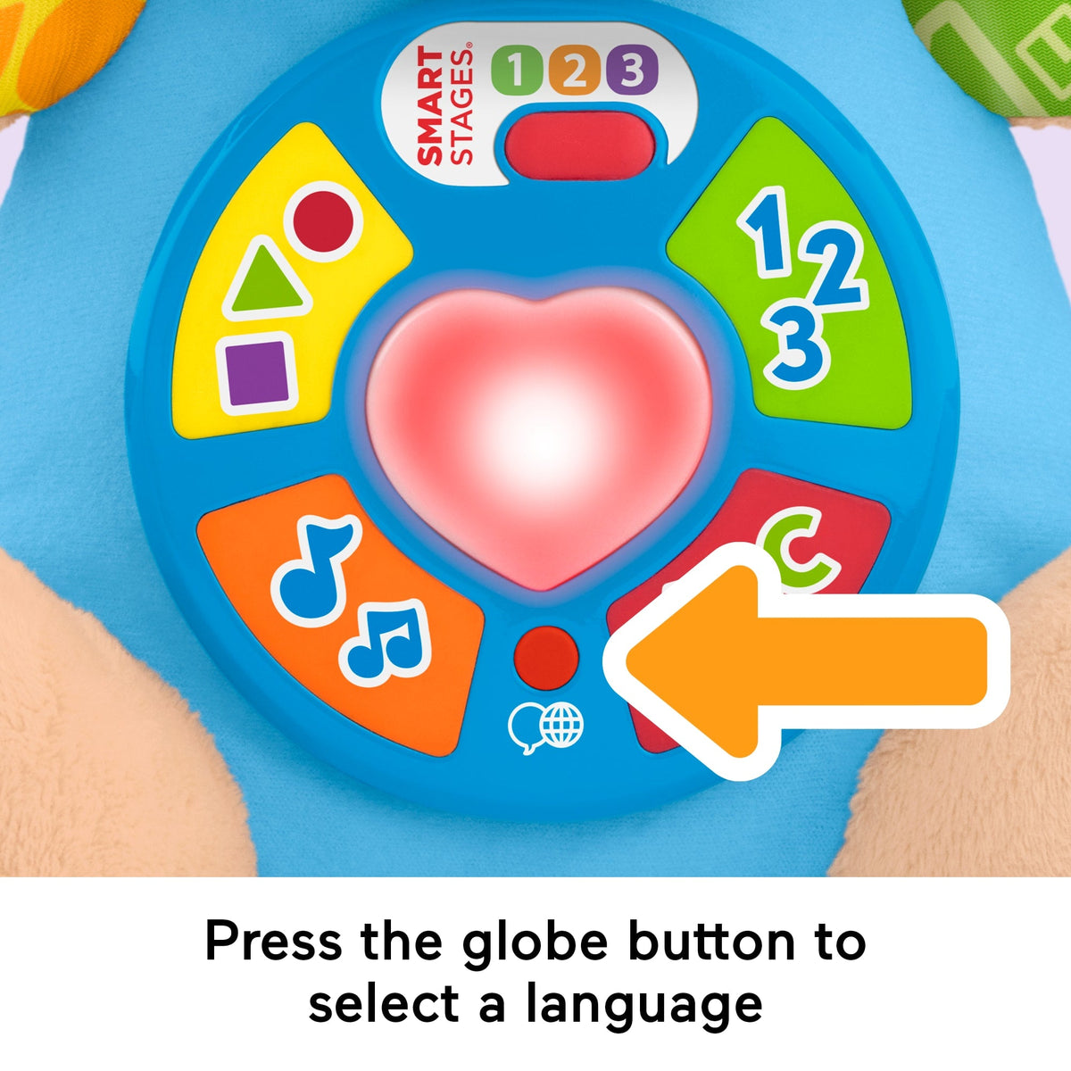 Fisher-Price Laugh & Learn Smart Stages Puppy Plush Baby Musical Learning Toy, Multilanguage Version
