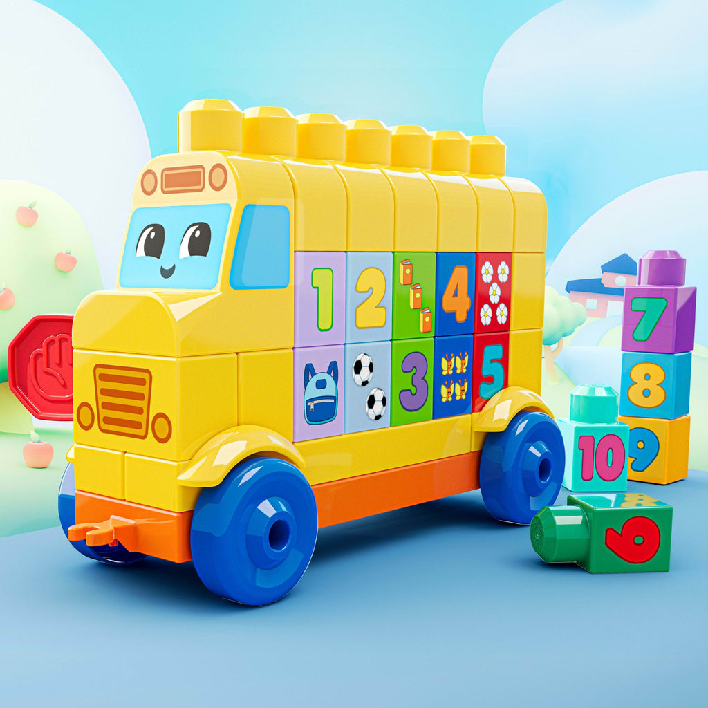 MEGA BLOKS First Builders Build & Count Bus Block Toy (45 Pieces) For Toddler
