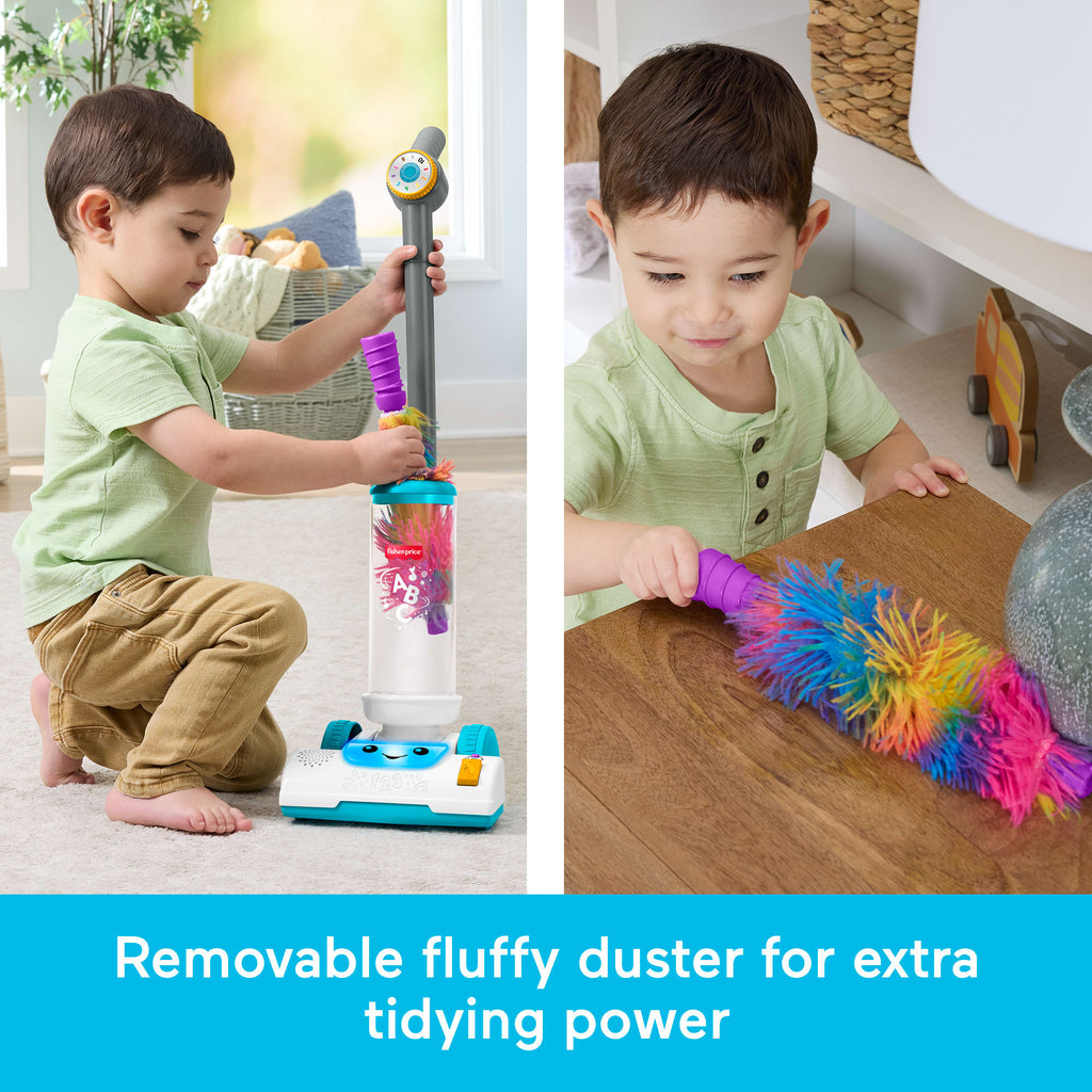 Fisher-Price Laugh & Learn 2-In-1 Vacuum Toddler Electronic Learning Toy With Lights & Music