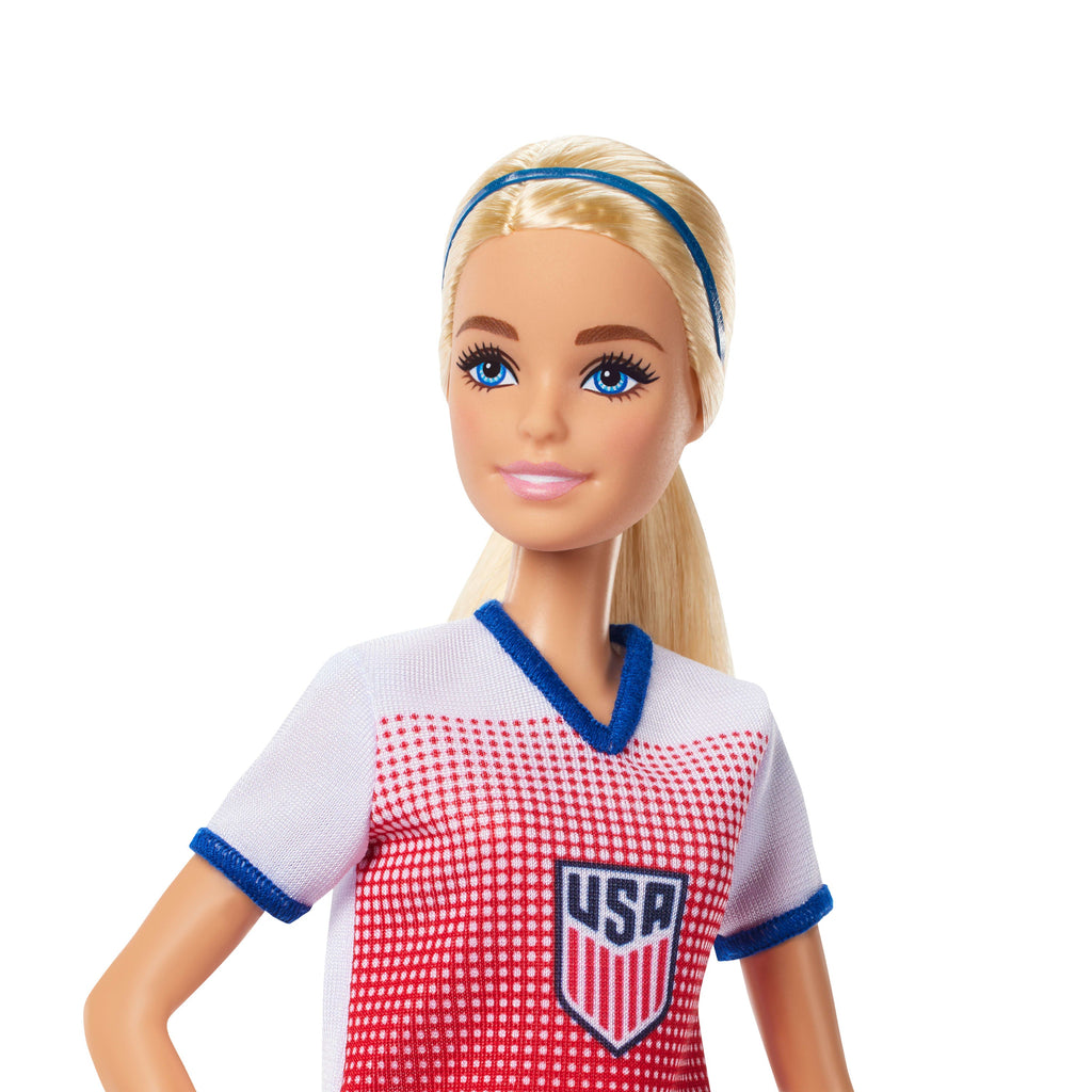 Barbie Careers Ussf Soccer Fashion Doll Dressed in Removable Sport-Themed Outfit