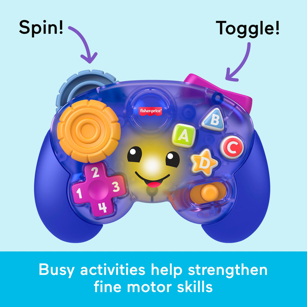 Fisher-Price Laugh & Learn Game & Learn Controller, Purple, Baby & Toddler Musical Video Game Toy
