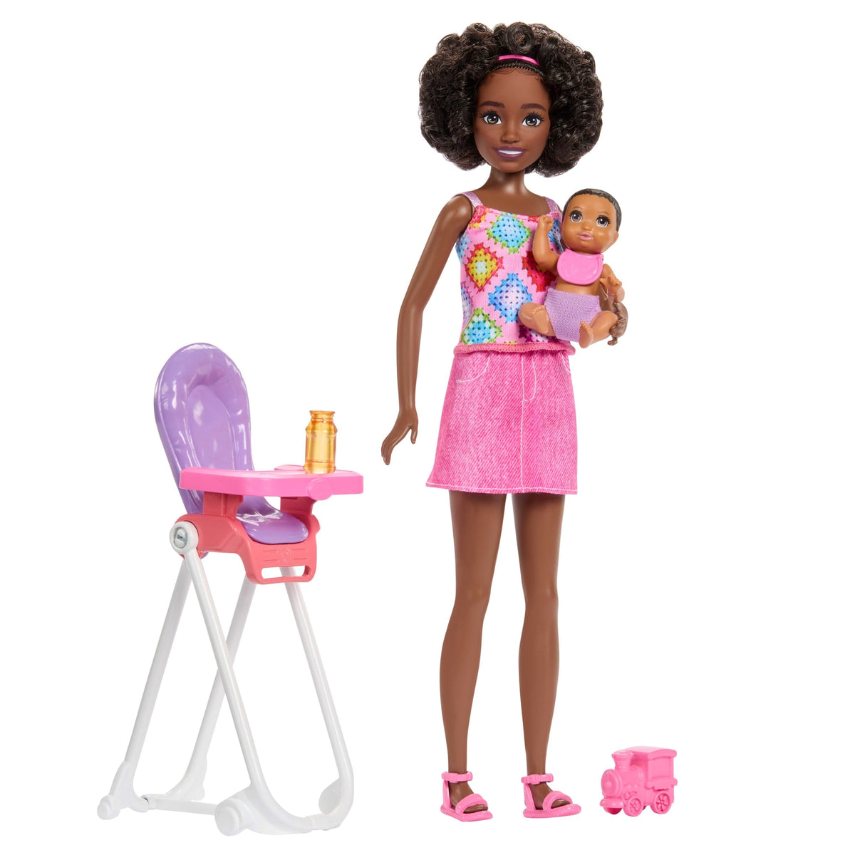 Barbie Skipper Babysitters Inc. Playset With Skipper Doll, Toddler Doll, High Chair & 8 Accessories