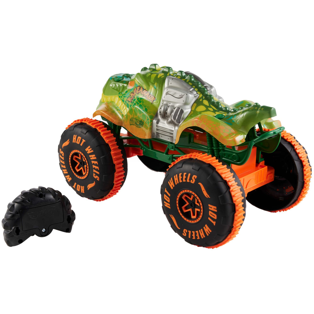 Hot Wheels Monster Trucks RC Rageasaur, Battery-Powered Remote-Control Toy Truck in 1:15 Scale
