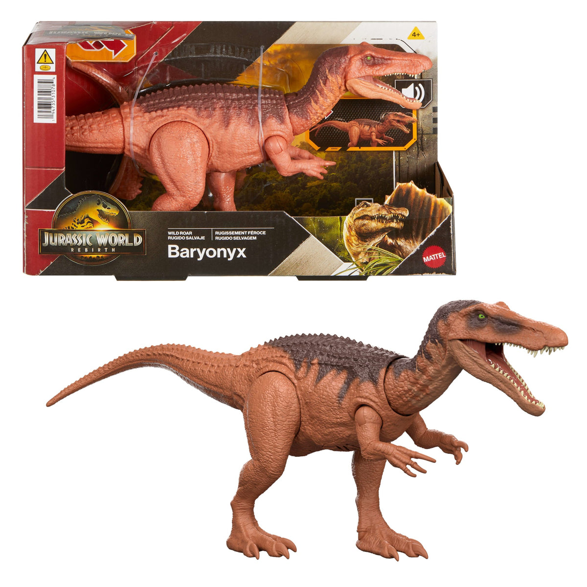 Jurassic World Dinosaurio de Juguete Rebirth Rugido Salvaje Baryonyx