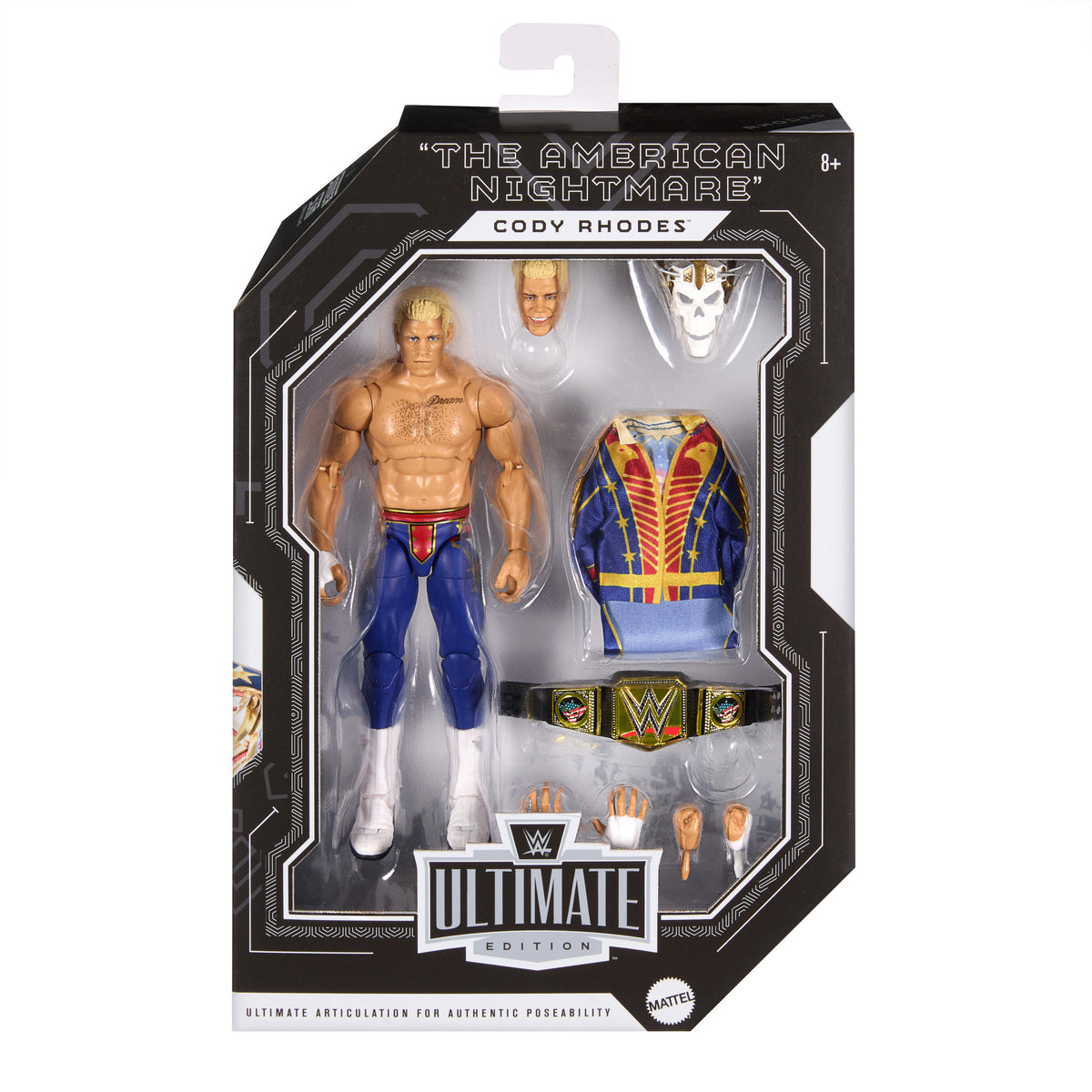 WWE Ultimate Edition Action Cody Rhodes Figure & Accessories Set, 6-Inch Collectible Superstar