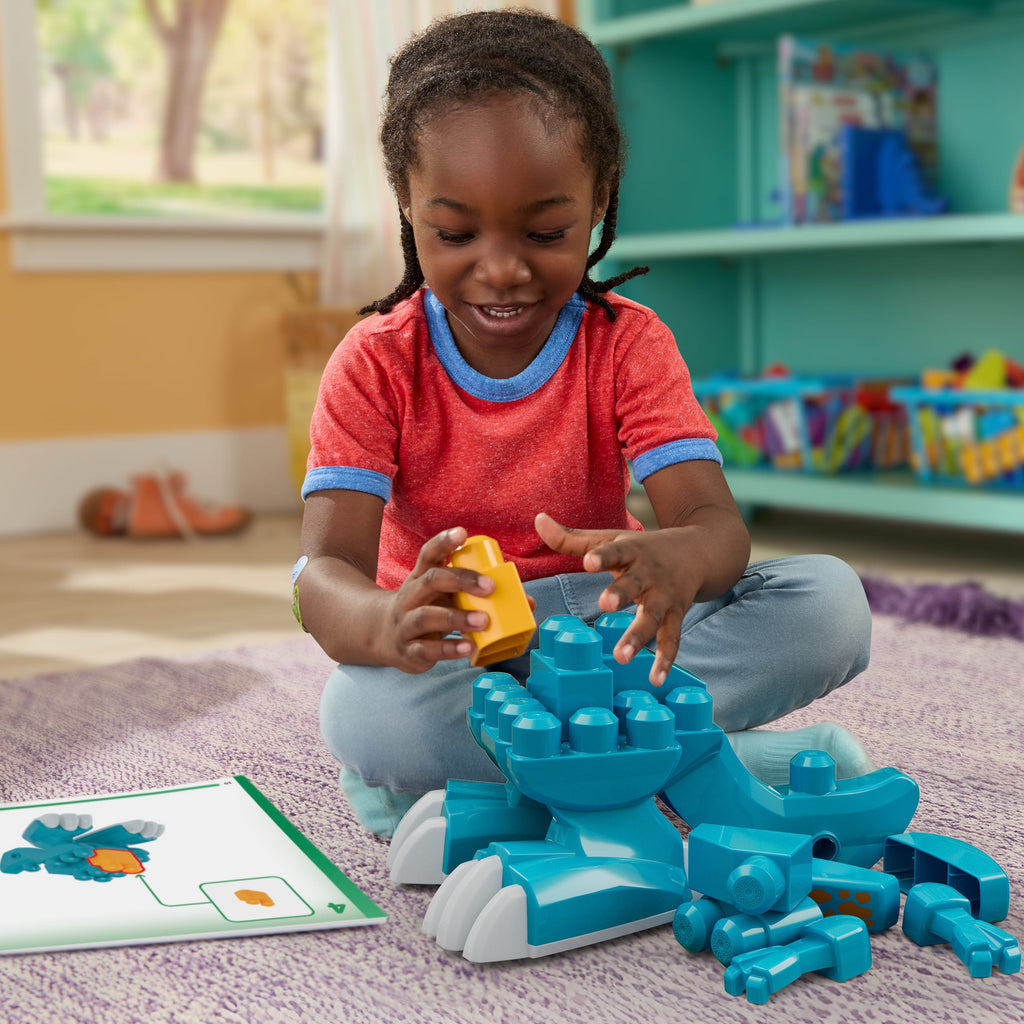 Mega Bloks Jogo de Construção 3 em 1 Dinossauro Monte e Ataque
