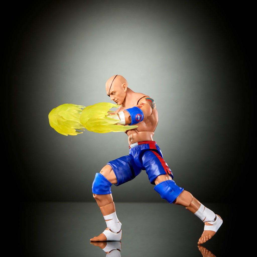 WWE X Street Fighter Batista Action Figure & Accessories, 6-Inch Collectible Sagat Mashup Set