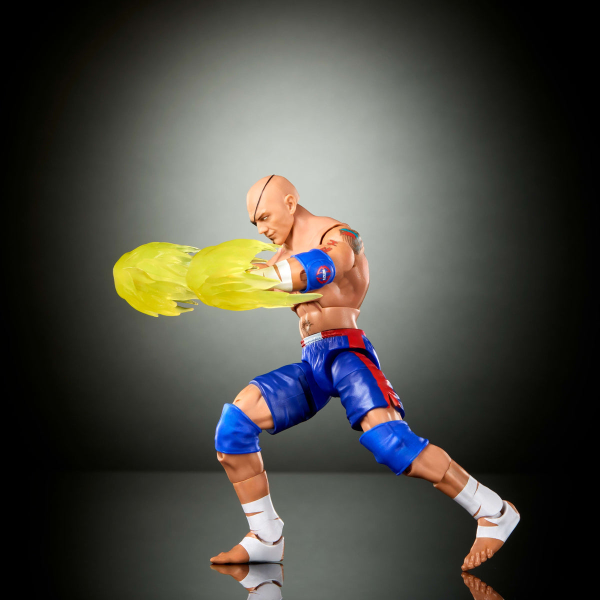 WWE X Street Fighter Batista Action Figure & Accessories, 6-inch Collectible Sagat Mashup Set