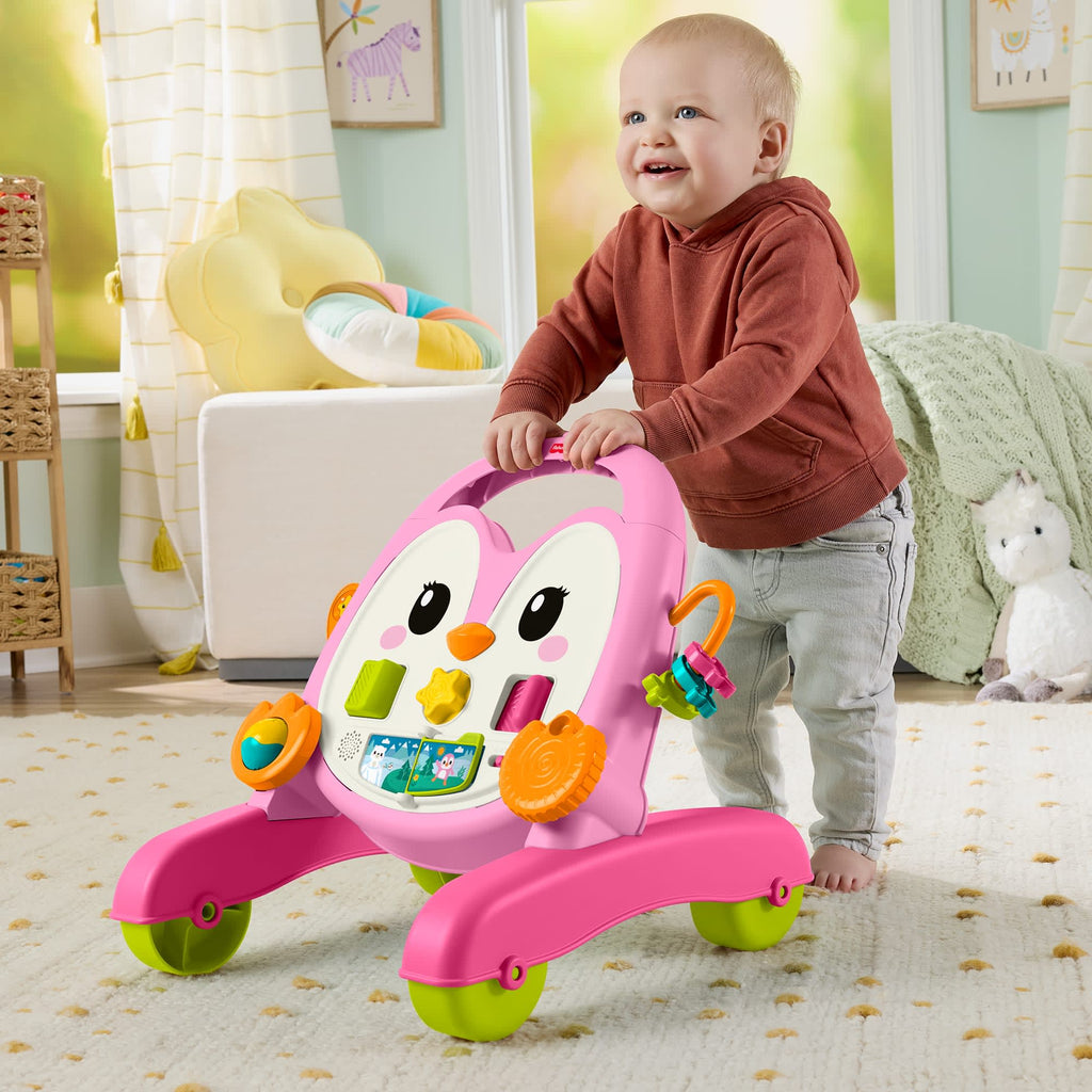 Fisher-Price Andadera para Bebés Andadera Musical Pingüino Rosa
