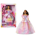Barbie Signature Birthday Wishes Fashion Doll in Dress With Pastel Rainbow Effect, Collectible Gift