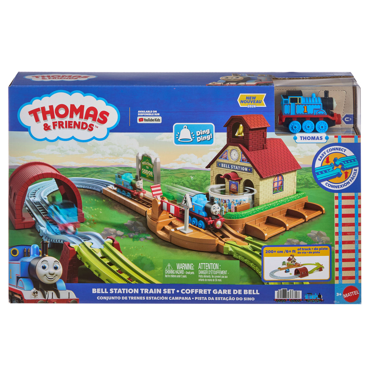 Thomas & Friends Bell Station Train Set By Fisher-Price With Push-Along Thomas Engine & Track