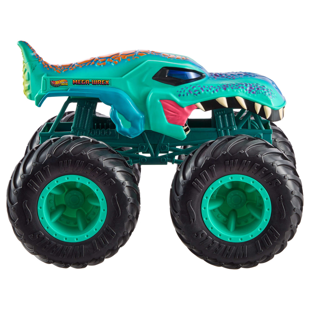 Hot Wheels-Monster Trucks Mega-Wrex Xxl-Avec Grandes Roues et Détails Brillants