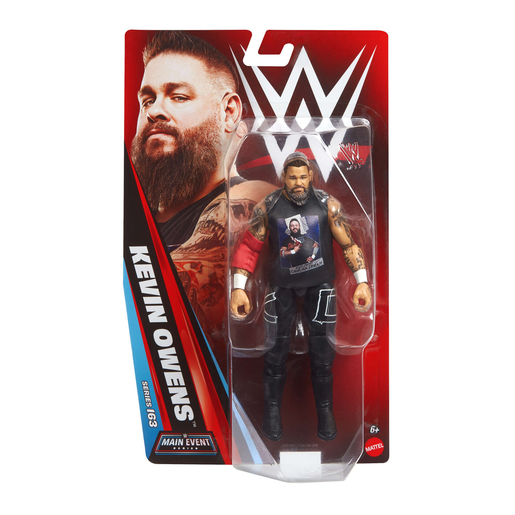 WWE Kevin Owens Action Figure, Main EVent Series #163, 6-inch Collectible With Articulation