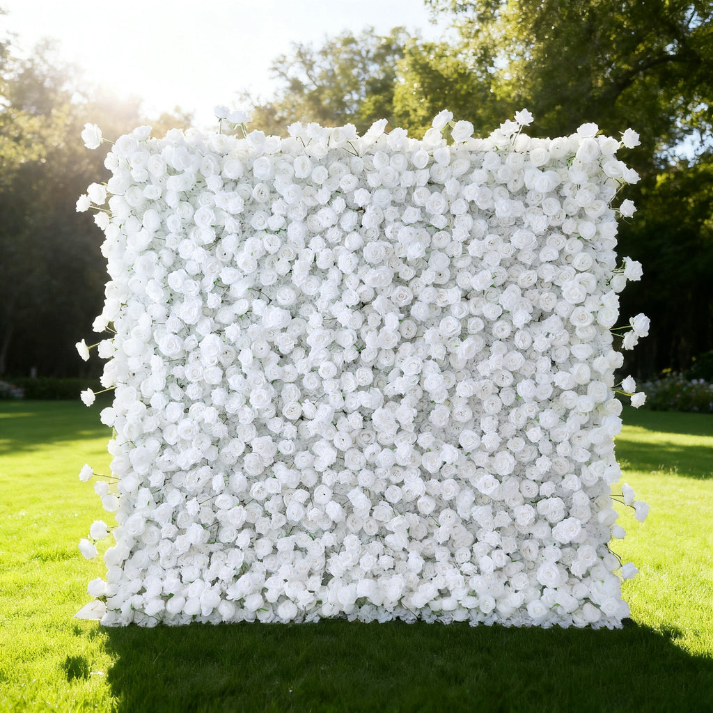 ValarFlowers All - White Rose Floral Extravaganza Wall: A Pure. Elegant Masterpiece for Timeless Occasions-VF-547