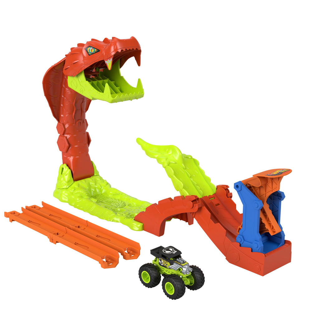 Hot Wheels Monster Trucks Pista de Juguete mordida de serpiente