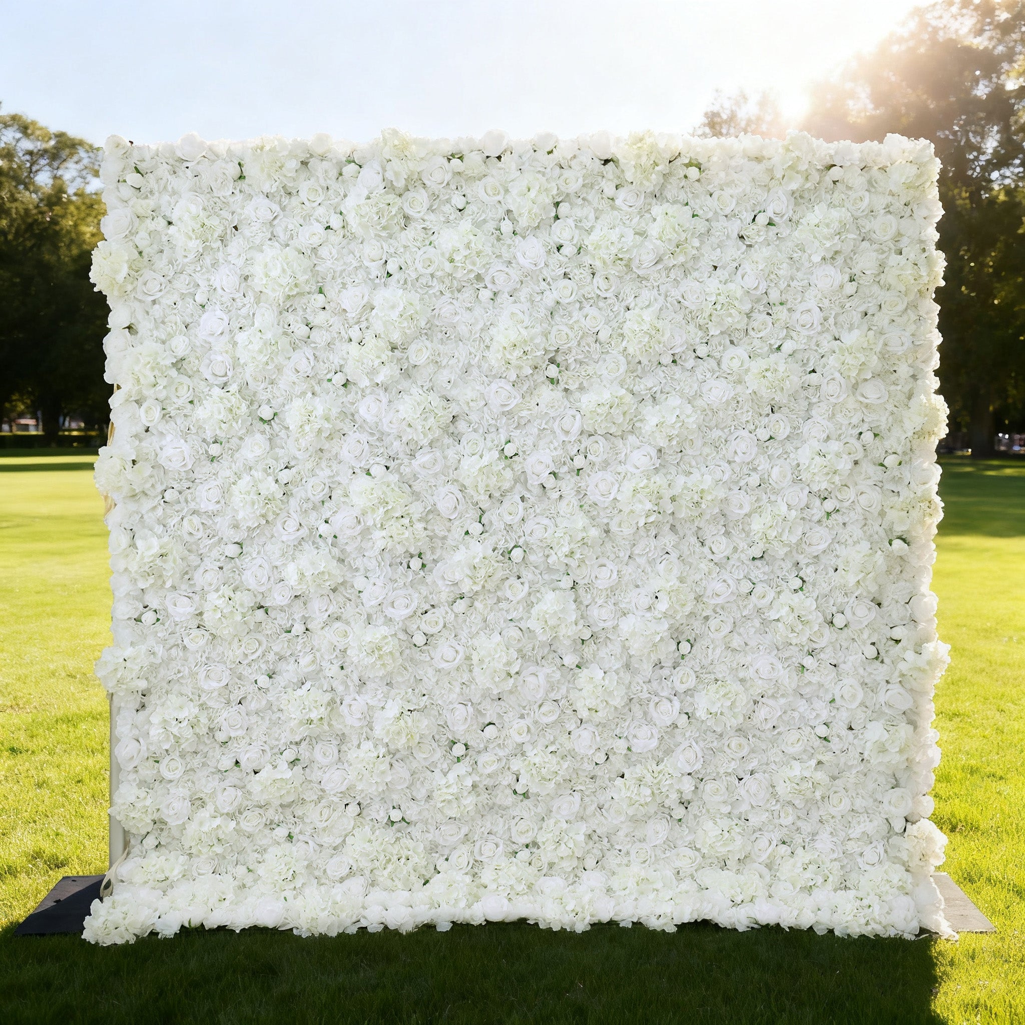 ValarFlowers All - White Floral Wall: A Pure. Elegant Masterpiece for Timeless Celebrations-VF-551