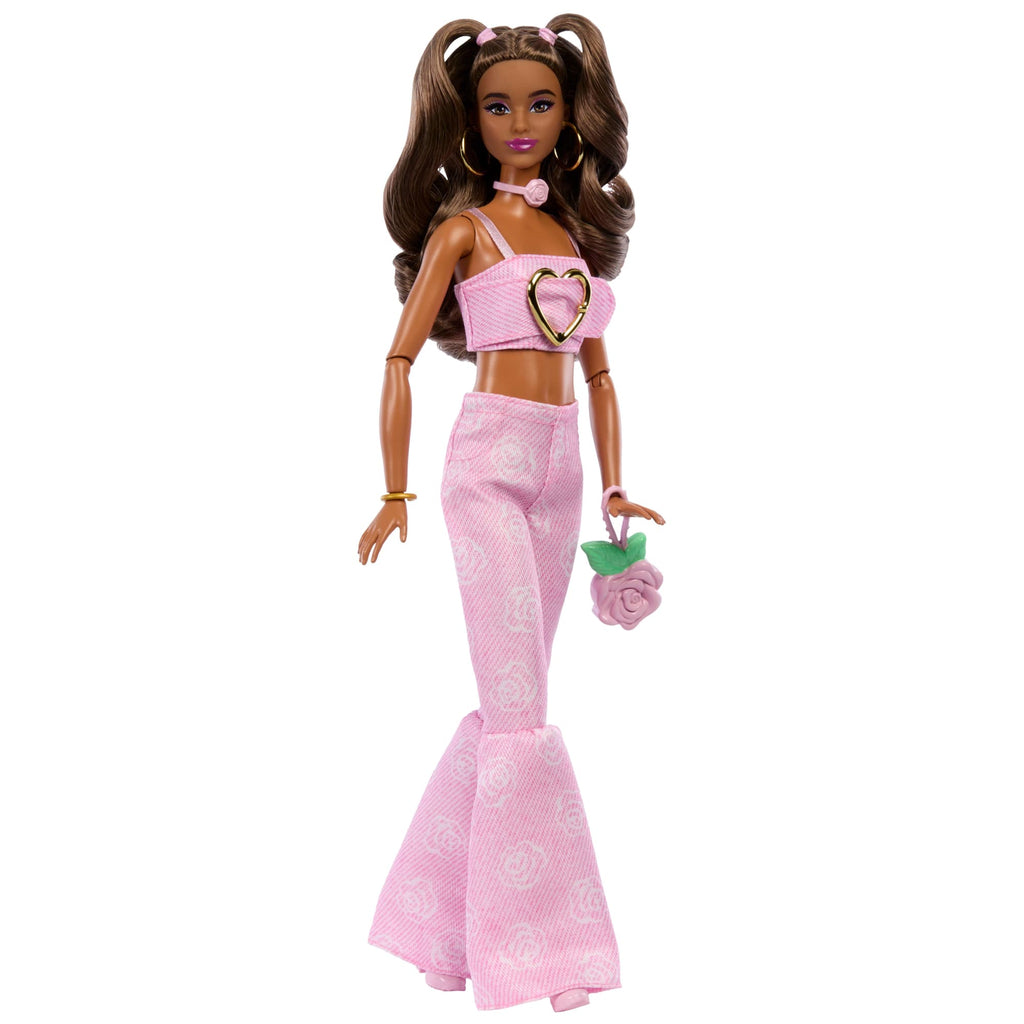Barbie Fashionista Muñeca Deluxe Style Muñeca con Vestido Rosa con Estrellas