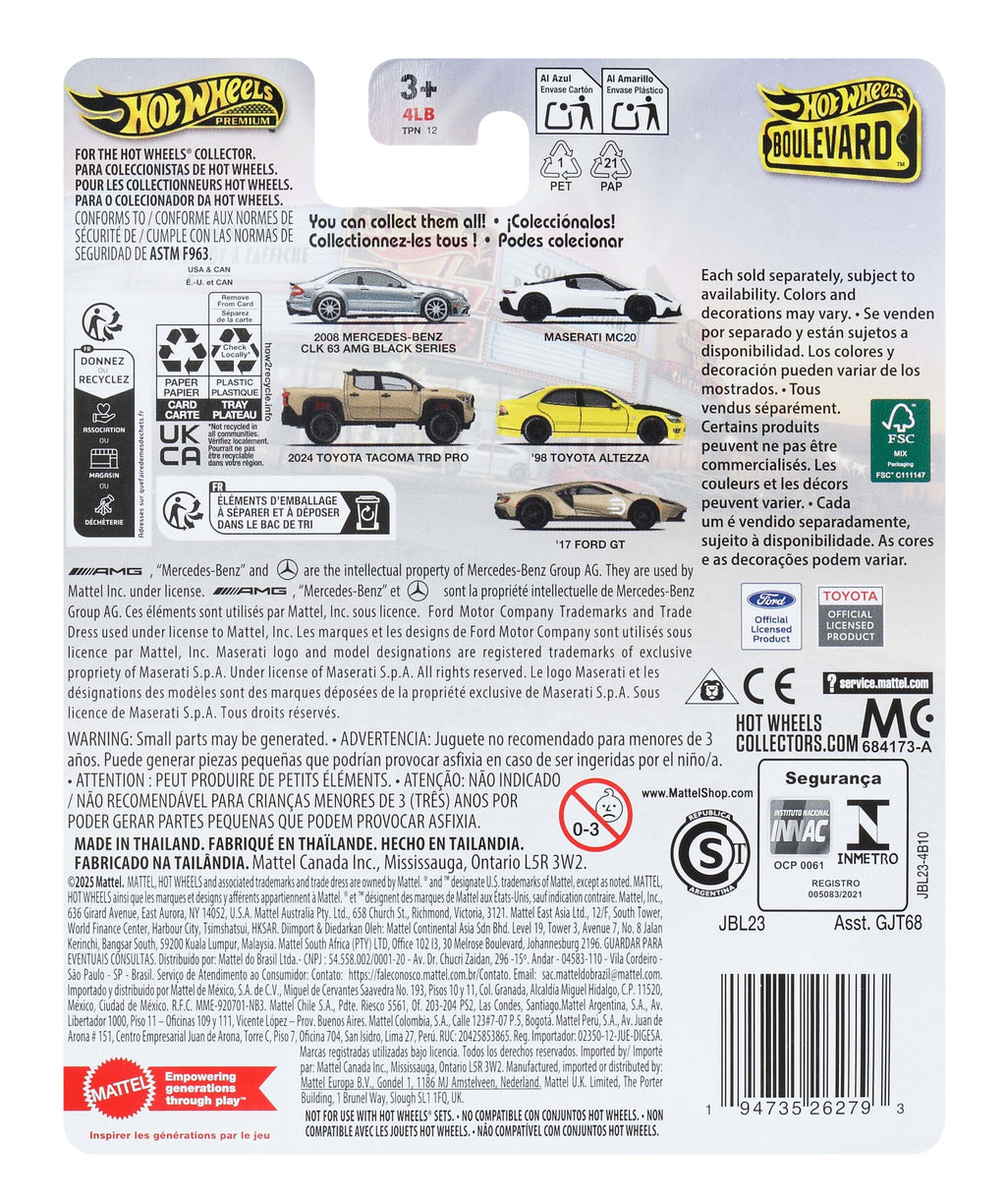 Hot Wheels Collector Vehículo de Colección 98 Toyota Altezza