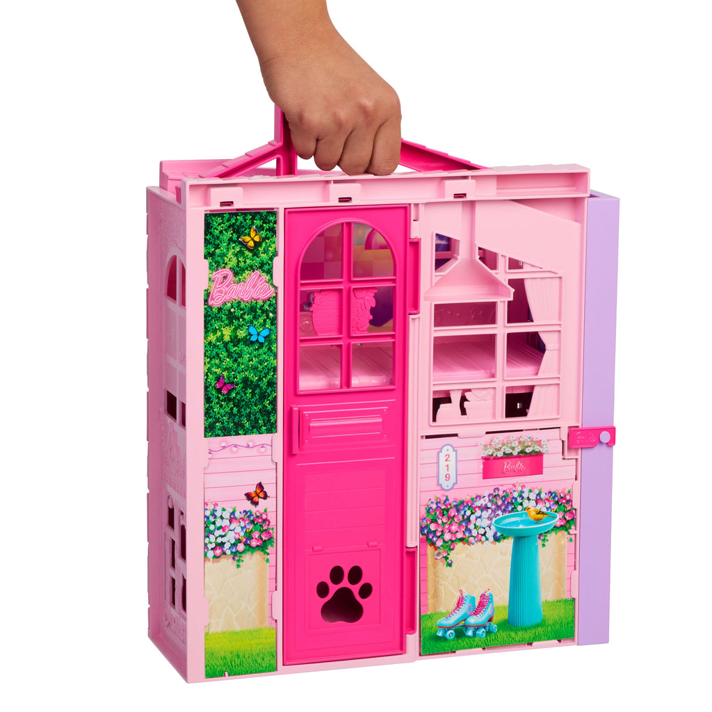 Barbie Weekend Escape House, Dollhouse Playset With 10 Accessories, 4 Play Areas & Kitten