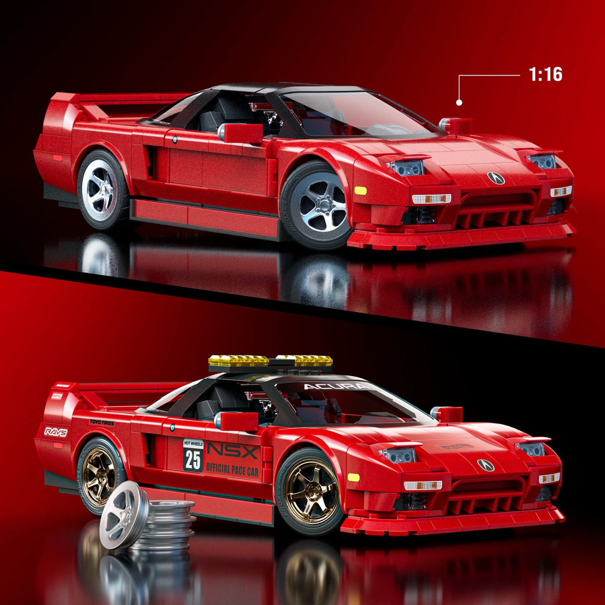 Mattel Brick Shop Hot Wheels Juguete de Construcción Elite '90 Acura NSX
