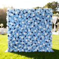 ValarFlowers Blue & White Floral Wall: A Serene. Elegant Backdrop for Timeless Events-VF-579