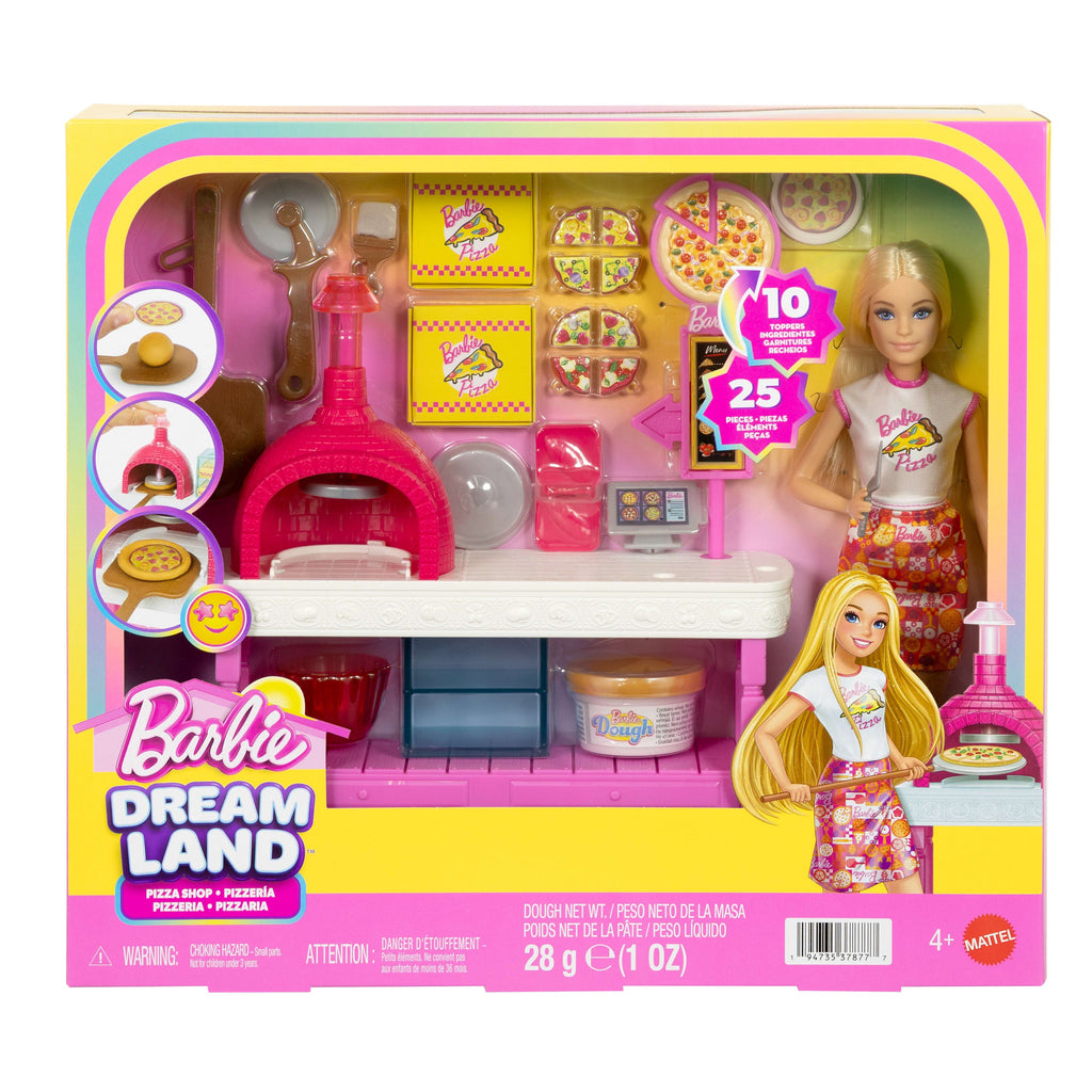 Barbie Pizza Shop Playset With Blonde Doll, Pizza Making Station, 25 Accessories