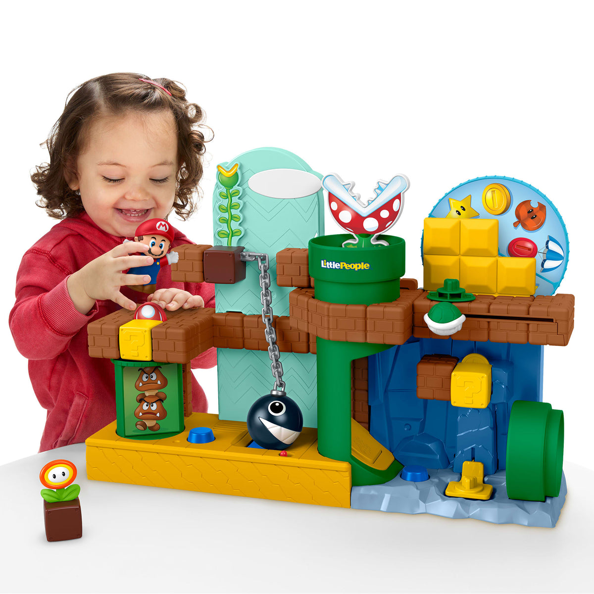 Fisher-Price Little People My Mario Adventure Playset, Musical Toddler Toy With 2 Figures