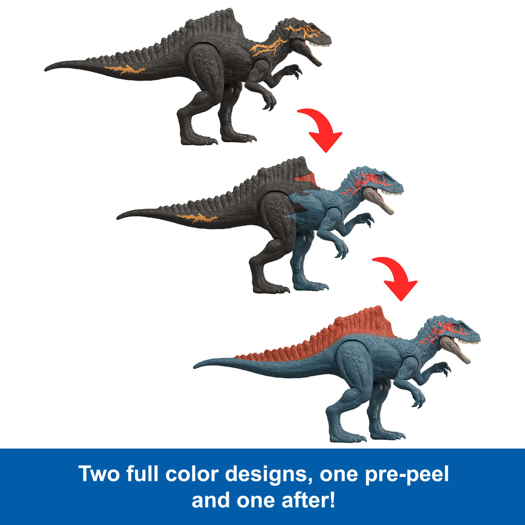 Jurassic World Dino Reveal Deluxe Concavenator Action Figure, Peel Off Color Change Toy