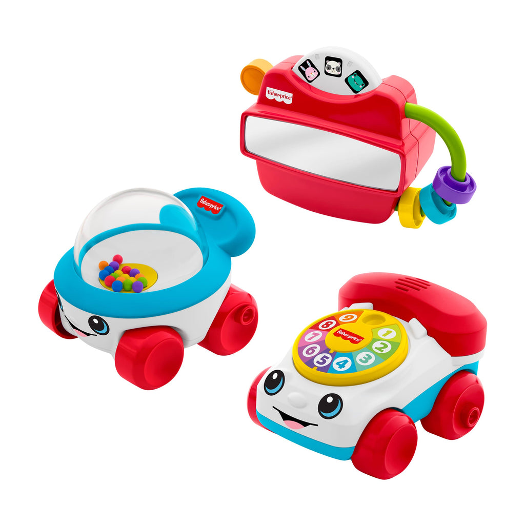 Fisher-Price Modern Classics Gift Set Of 3 Baby Activity Toys For Developmental Play