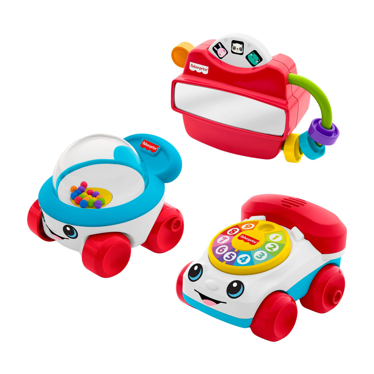 Fisher-Price Modern Classics Gift Set Of 3 Baby Activity Toys For Developmental Play