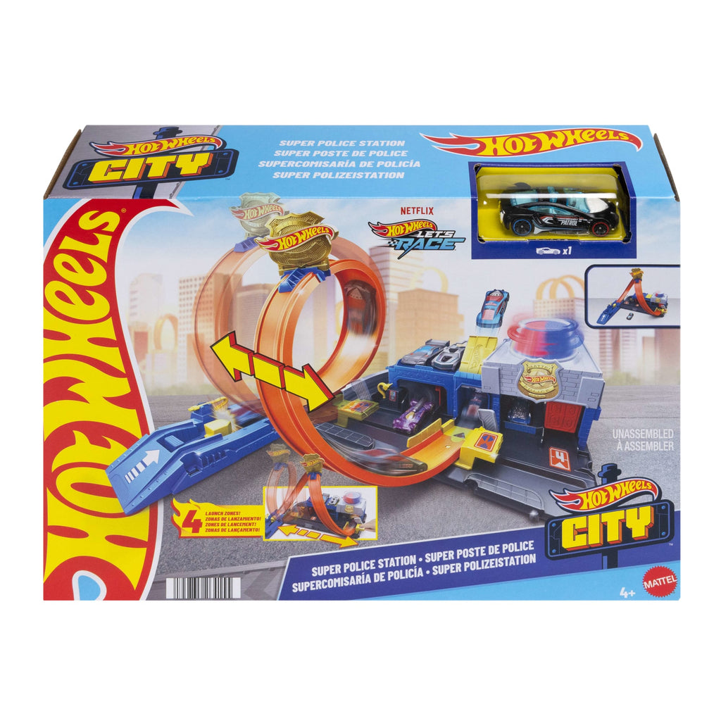 Hot Wheels City Pista de Brinquedo Super Delegacia de Polícia