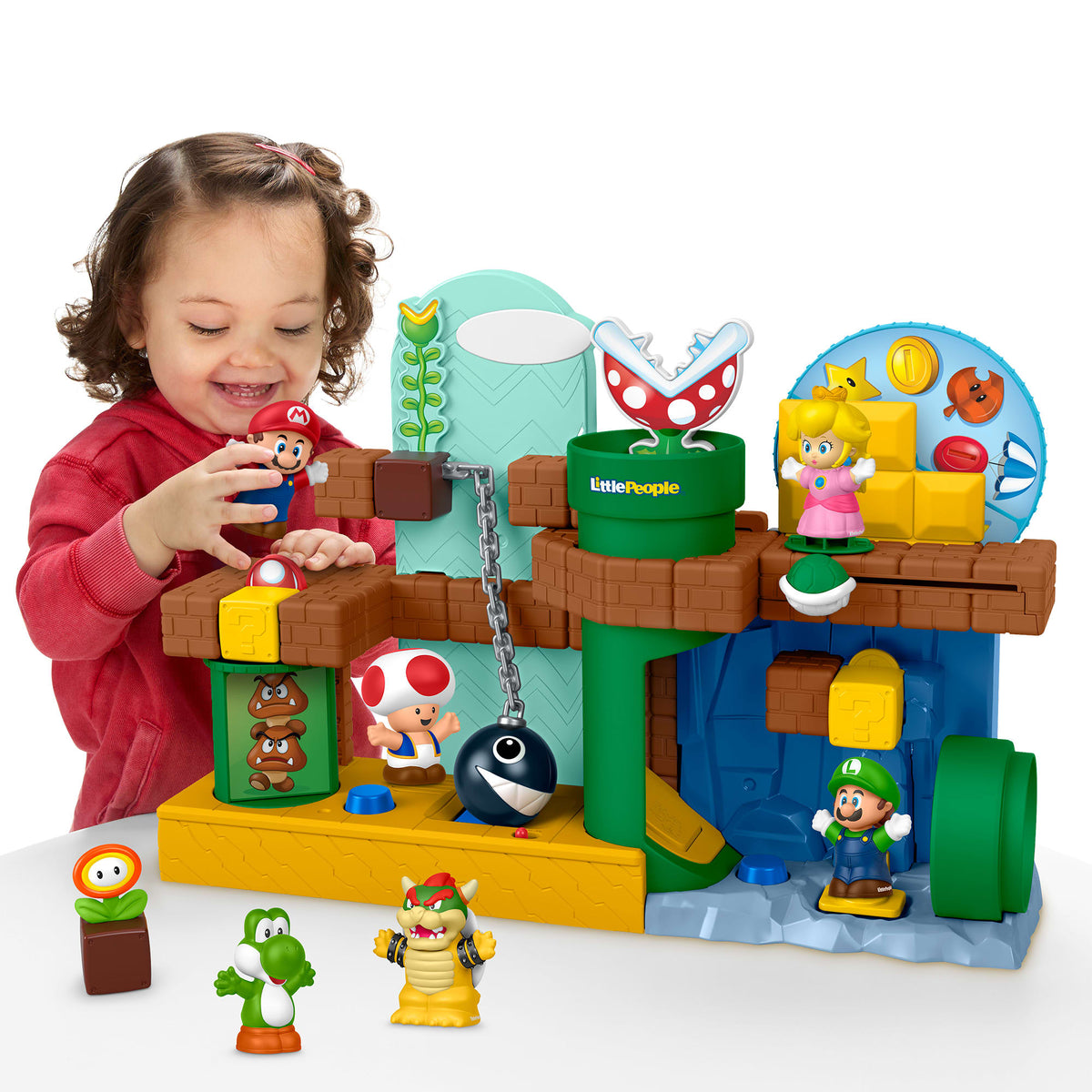 Coffret de Jeu Aventures de Mario My Mario Little People de Fisher-Price Avec 6 Figurines Pour Le Jeu Musical des Tout-Petits