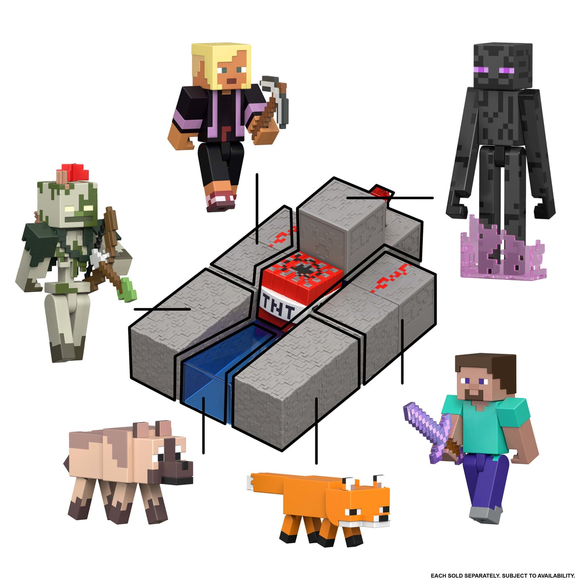 Minecraft Enderman Action Figure & Accessory Set, 3.25-Inch Scale Collectible Toy & Building Piece