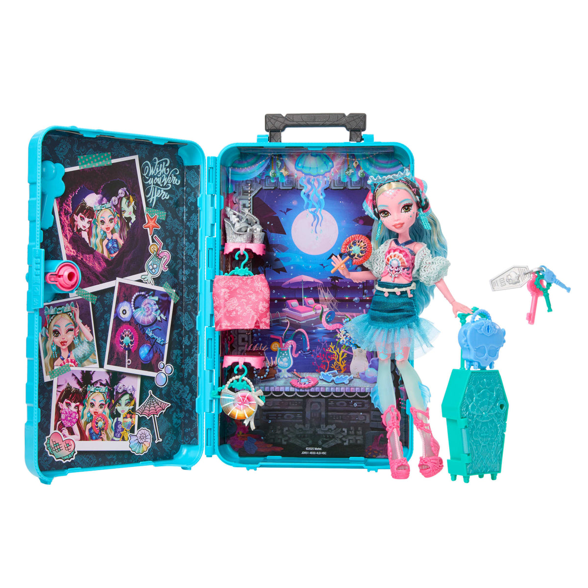Monster High Skulltimate Secrets Gore-Geous Oasis Playset, Lagoona Blue Doll And Accessories