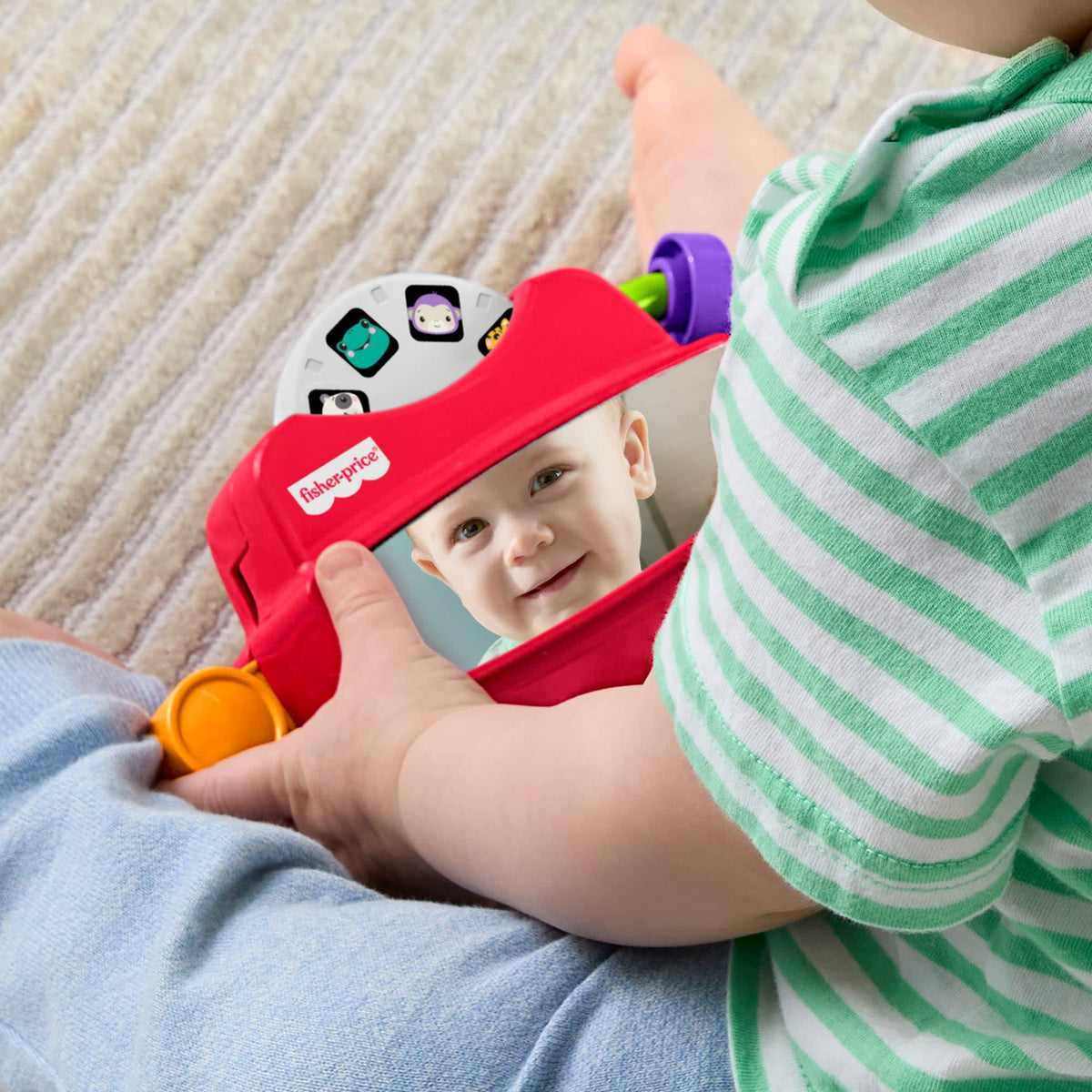 Visionneuse Sensorielle Fisher-Price Pour Bébé, Jouet Favorisant Le Développement de La Motricité Fine