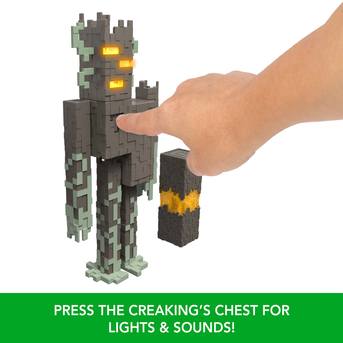 Minecraft The Creaking Action Figure With Interactive Lights, Sounds & Accessory, 8-Inch Collectible
