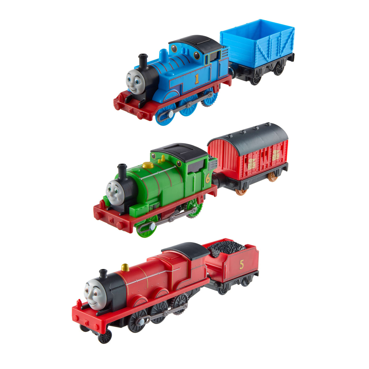 Thomas & Friends By Fisher-Price Motorized Engine Multipack, Battery-Powered Thomas, Percy & James