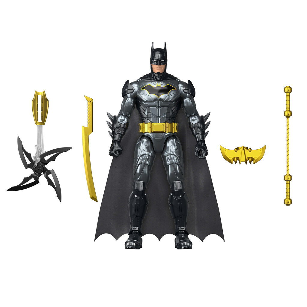 DC Crime Crusher Batman Action Figure, 25 Plus Phrases & Sounds, Articulation, 4 Weapons