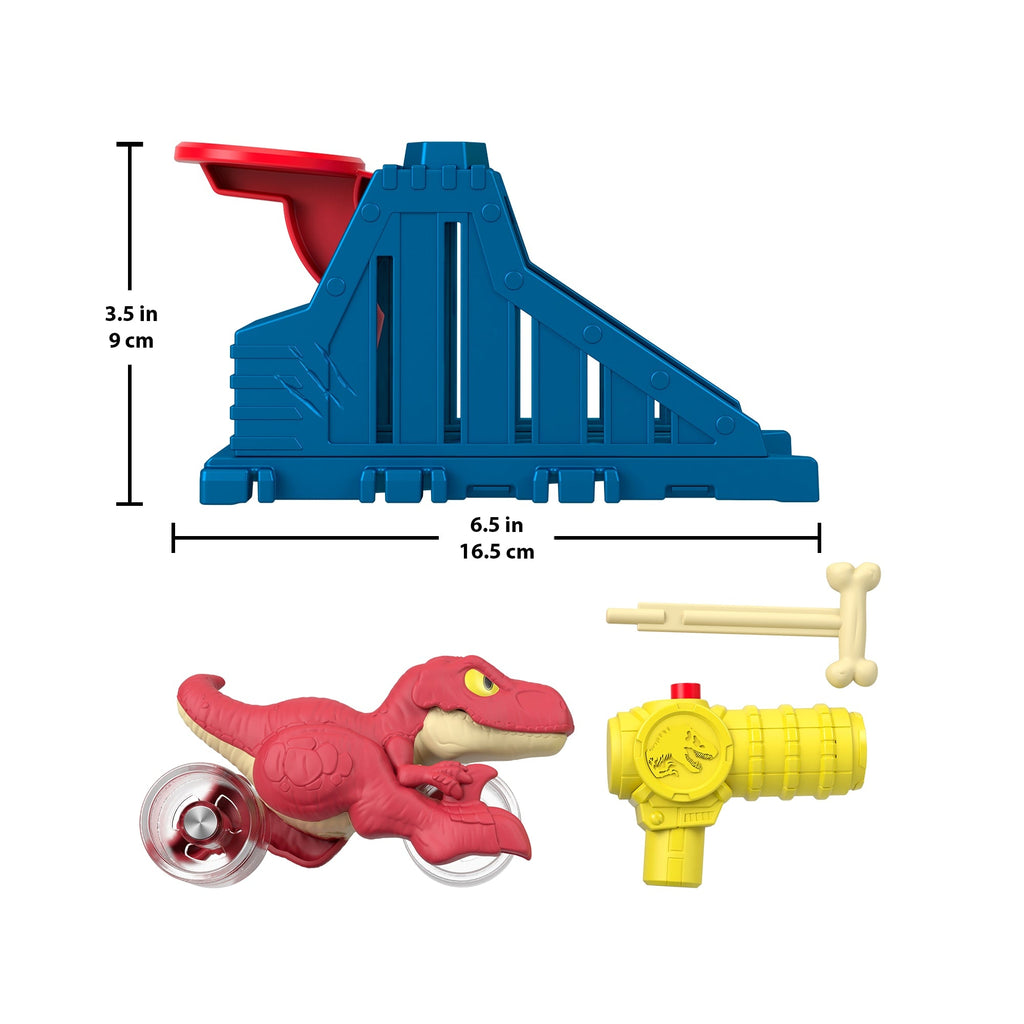 Imaginext Jurassic World Launcher Set With Chomping Toy Raptor & 2 Accessories