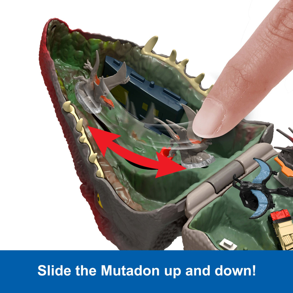 Jurassic World Rebirth Micro Adventure Mutadon Head, Playset Interactive Features & Small Figures