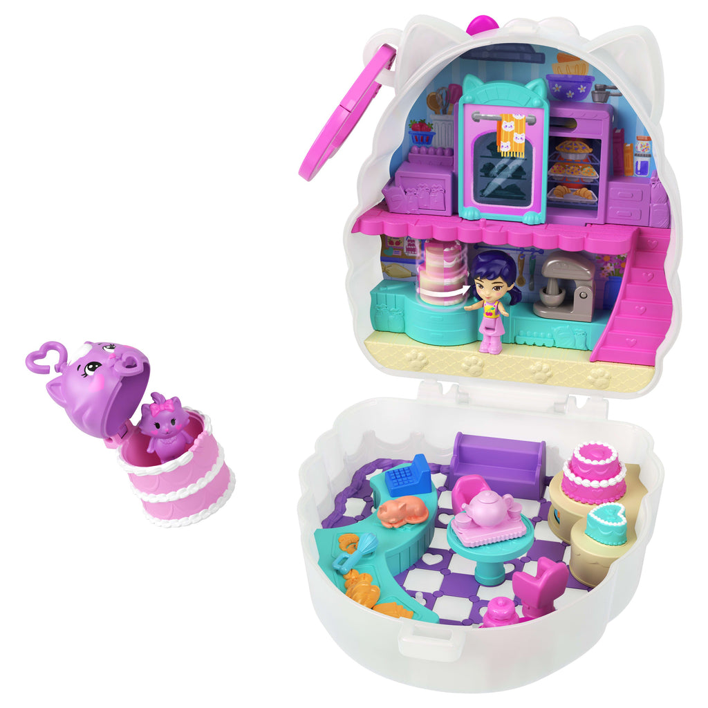 Polly Pocket Conjunto de Brinquedo Compacto Bolo Gatinho