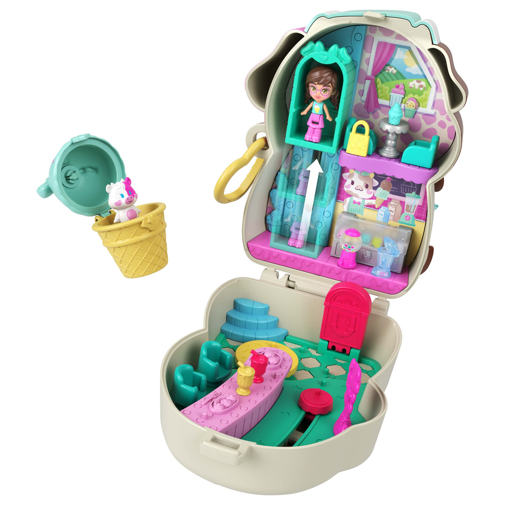 Polly Pocket Set de Juego Compacto Vaca Napolitana