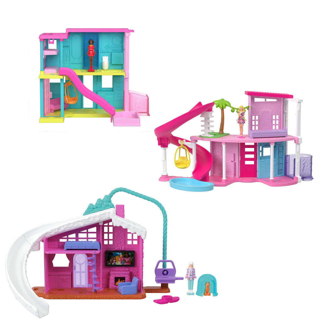 Barbie Mini Barbie Land Doll & Beach House Set, With 1.5-Inch Doll, Furniture & Accessories