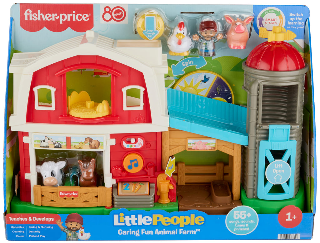 Fisher-Price Little People Caring Fun Animal Farm Playset Toddler Learning Toy, Multilanguage Version