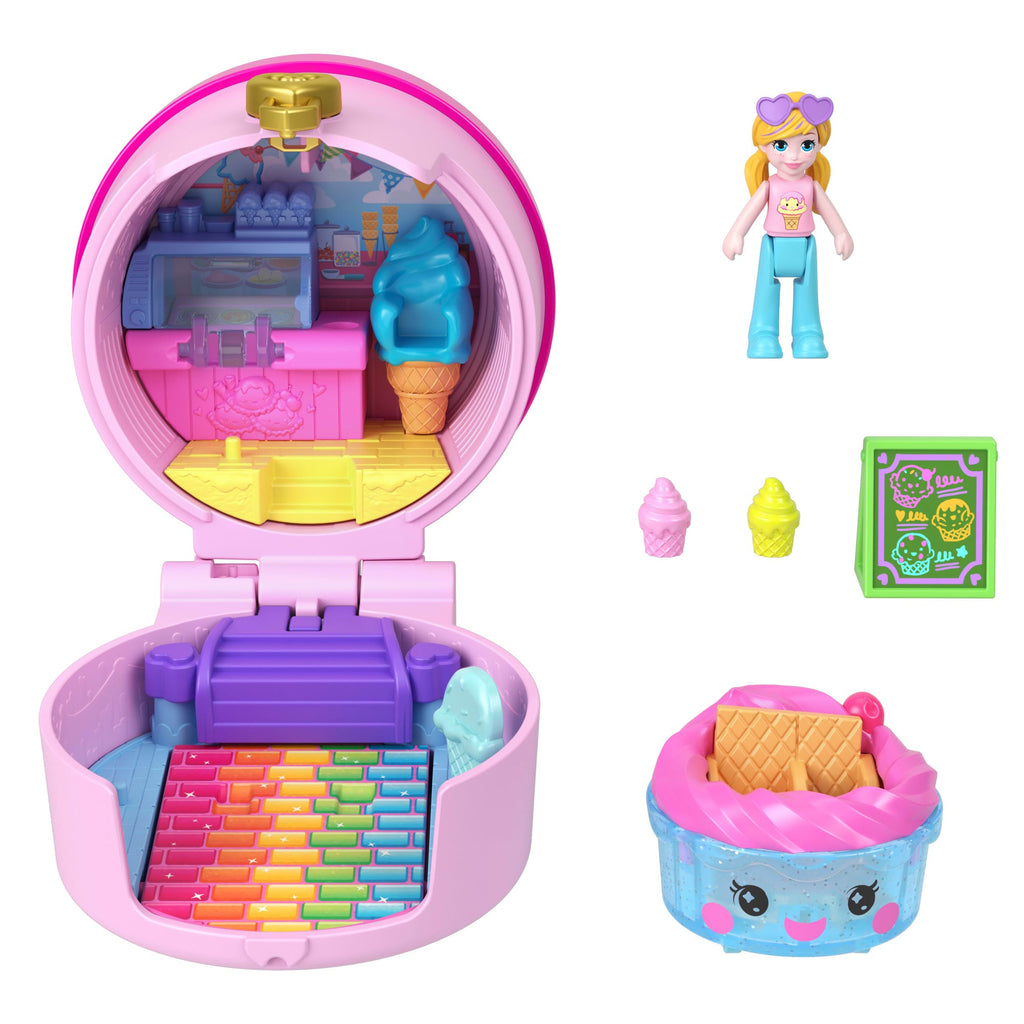 Polly Pocket Set de Juego Compacto Reveal Comidita Rápida