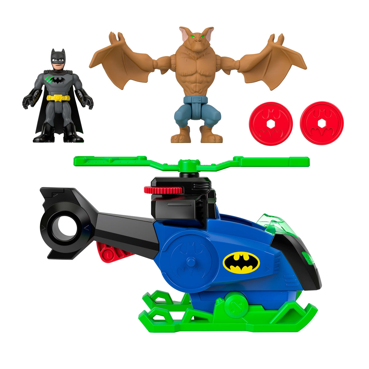 Imaginext Dc Super Friends Coffret Bat-Coptère et Man Bat