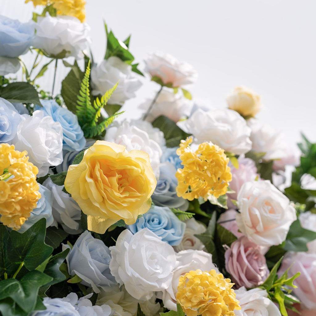Valar Flowers Rainbow Gradient Bloom Mix Rose Flower Wall Backdrop - VF-830