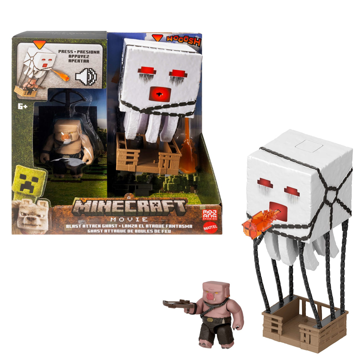 Minecraft La Película Figura de Acción Ataque Explosivo Ghast